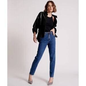 One Teaspoon NWT Legends High Waist Mom Fit Denim Jeans-Rodeo Blue Sz:34 Ret$170